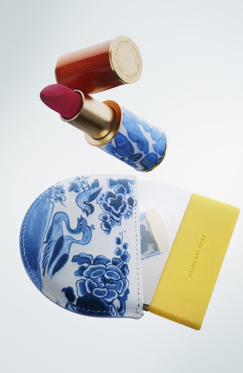 Dries Van Noten Yellow Mirror & Embroidered Leather Case