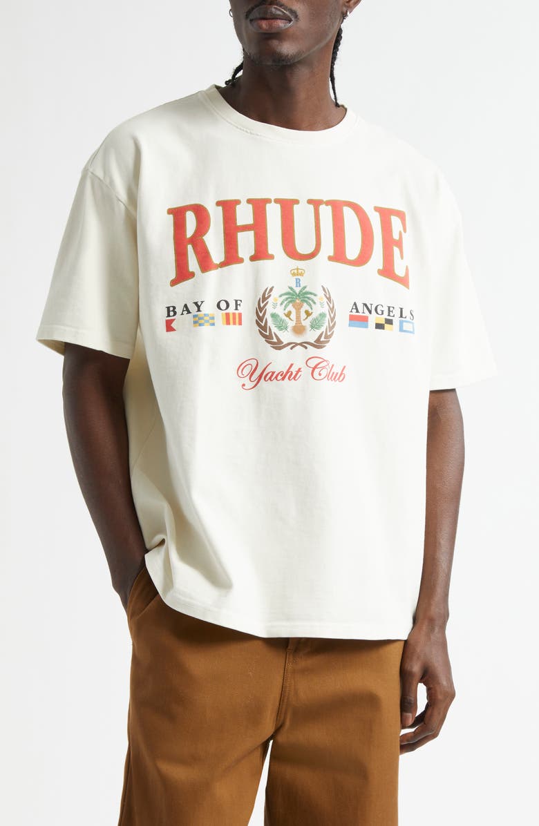 Rhude Bay of Angels Yacht Graphic T-Shirt, Main, color,