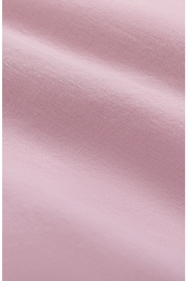 Axel Shaped Fit Linen Button-Up Shirt, Alternate, color, PINK