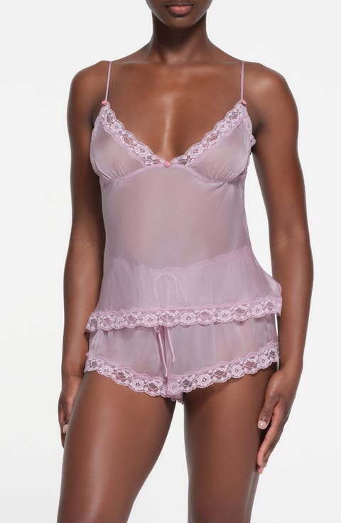 Lace Triangle Silk Camisole (Regular & Plus)