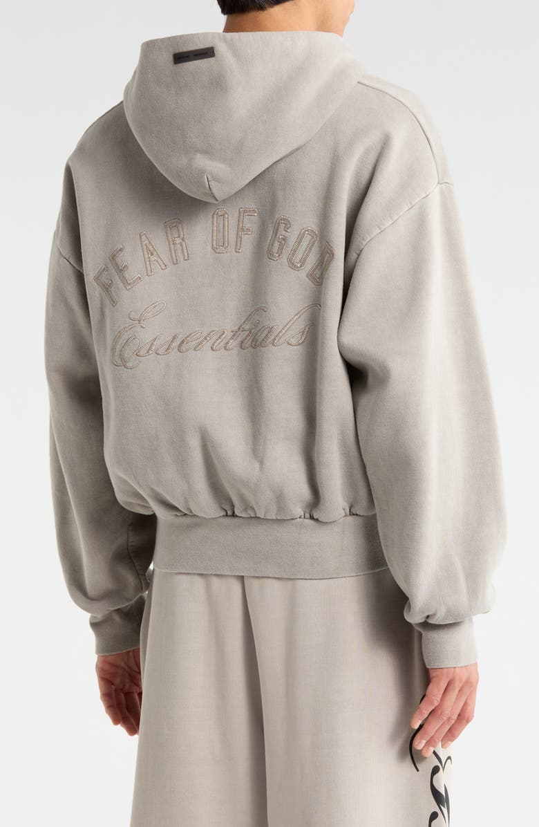 Fear of God Essentials Classic Zip Hoodie, Alternate, color, Smoke Grey