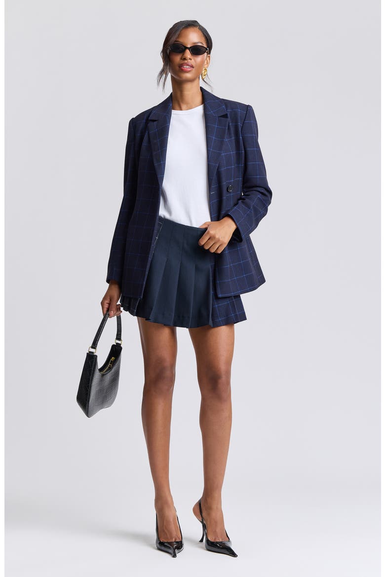 Hourglass Windowpane Blazer, Alternate, color, NAVY WINDOWPANE