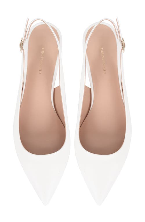 Bruno Magli Palerma Pointed Toe Slingback Pump In White