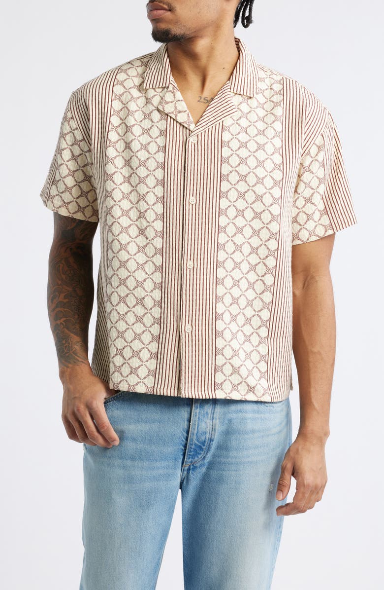 Native Youth Kinsley Boxy Camp Shirt, Main, color, 