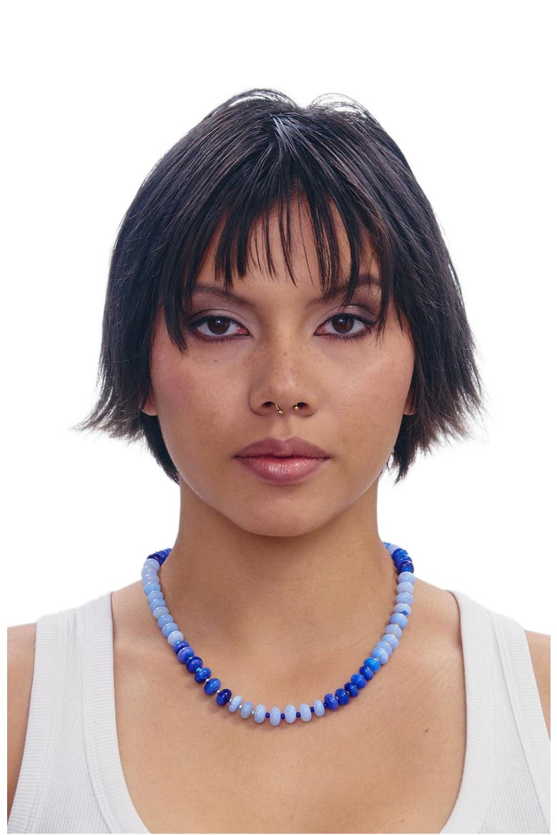 Lucky Gender Inclusive Blue Opal Necklace, Alternate, color, Blue
