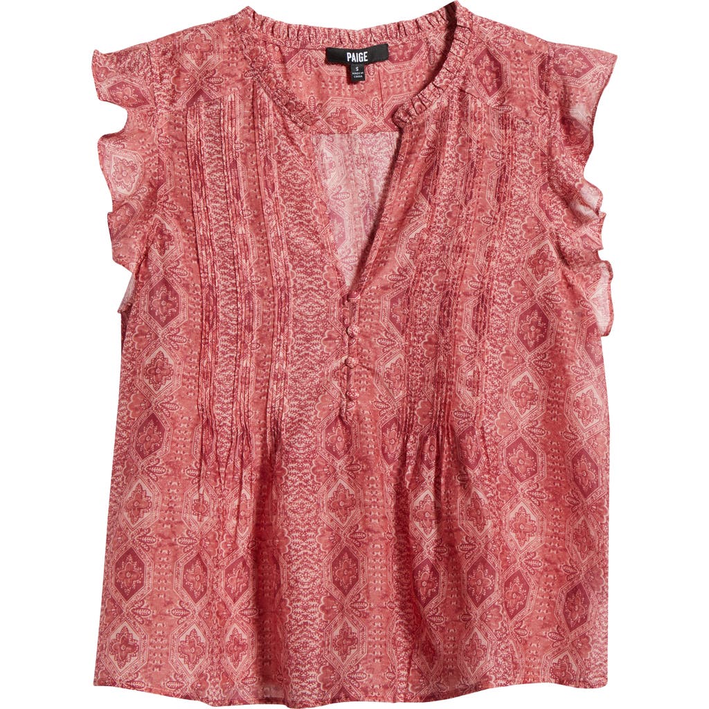 PAIGE PAIGE IDRIS COTTON & SILK TOP
