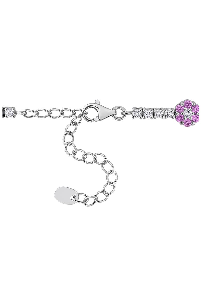 Sapphire Flower Bracelet, Alternate, color, PINK