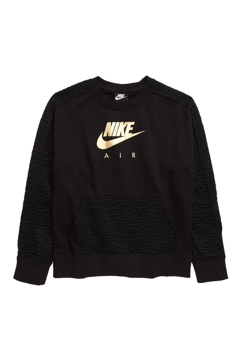Air Top, Main, color, BLACK/ METALLIC GOLD