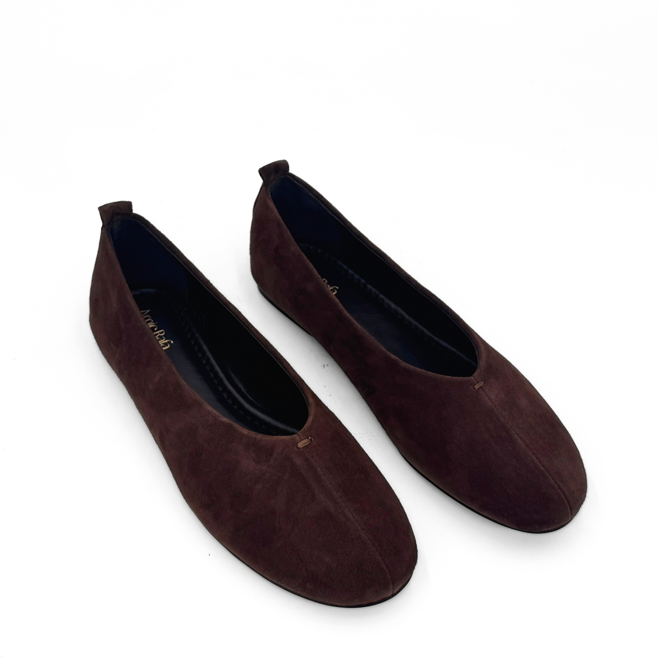 Erika II Suede Ballet Flats, Alternate, color, Brown