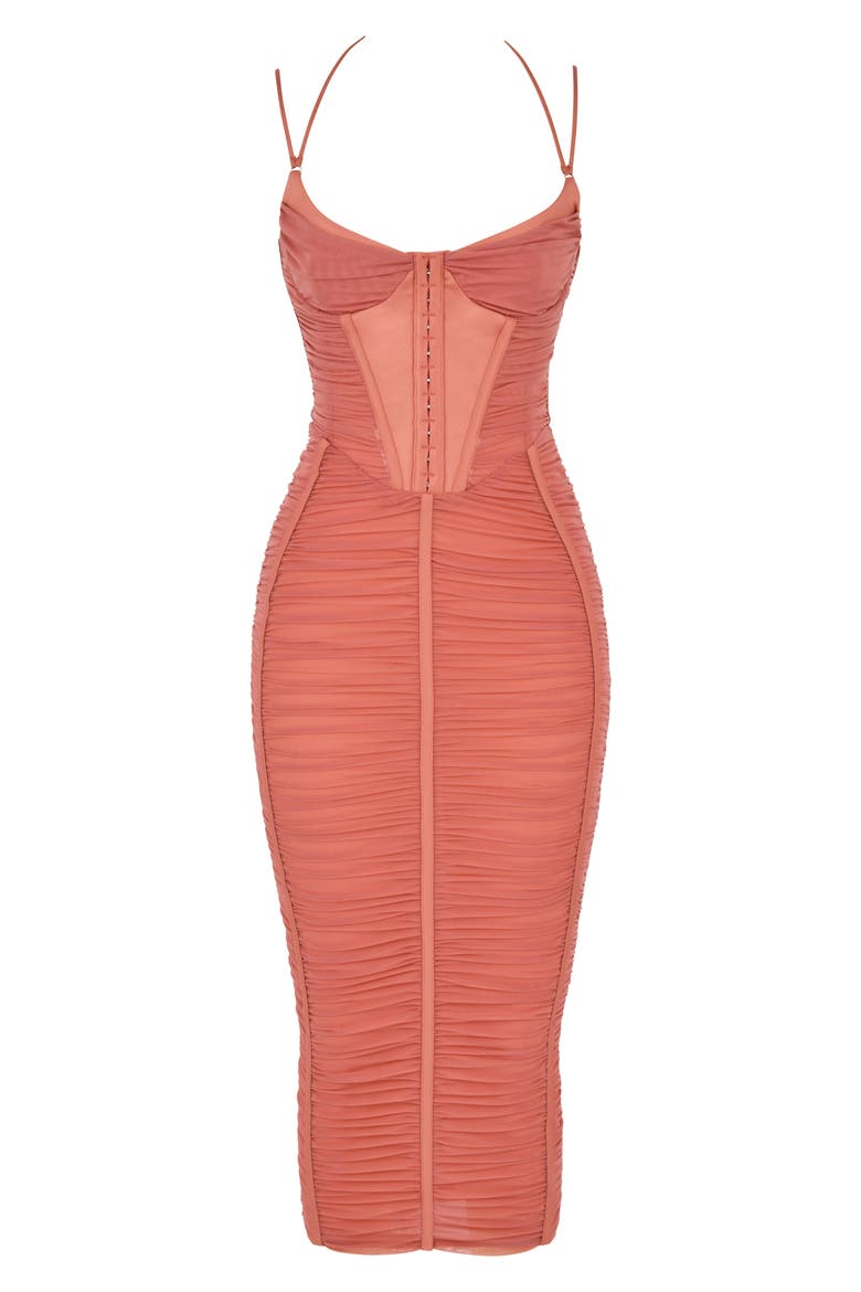 Mariah Ruched Dress, Alternate, color, ROSE