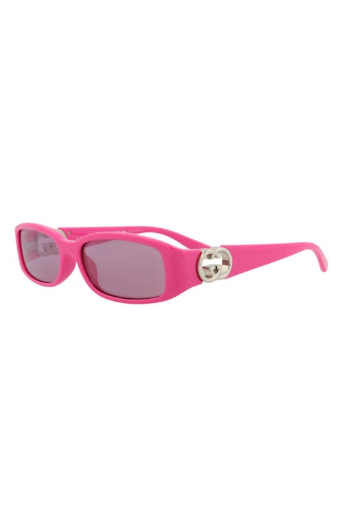 Gucci 54mm Rectangular Sunglasses In Red