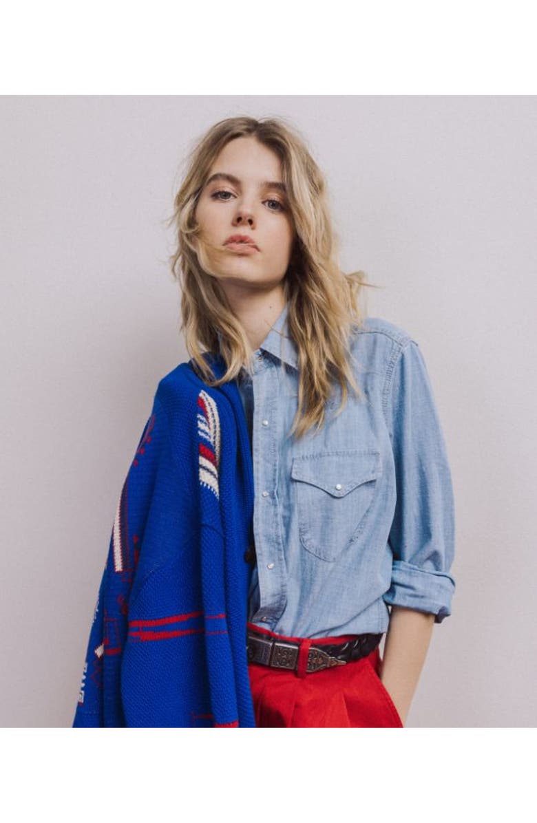 Fortela Kira Chambray Shirt, Alternate, color, Pale Blue