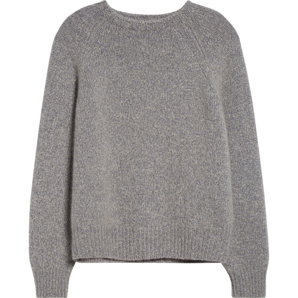 Johnstons Of Elgin Bay Cashmere & Cotton Crewneck Sweater In Gray