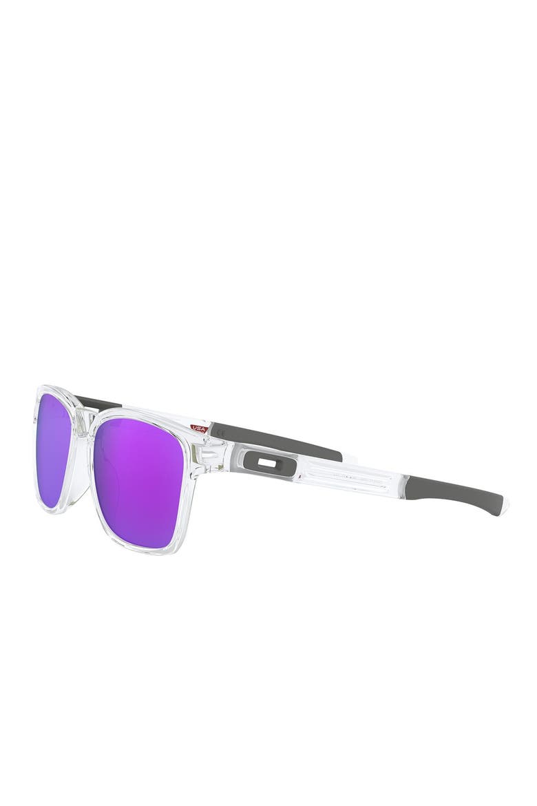 56mm Rectangle Sunglasses, Alternate, color, NO COLOR
