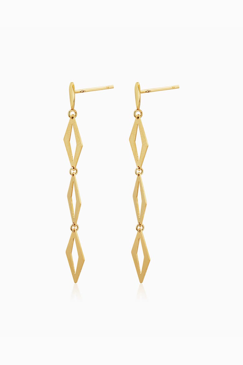 14K Gold Cascade Drop Earrings, Alternate, color, Yellow Gold