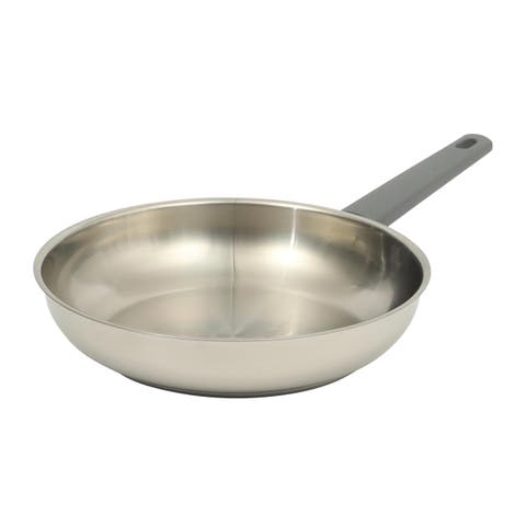 10 Inch Stainless Steel Frying Pan w/ Soft-Touch Handle