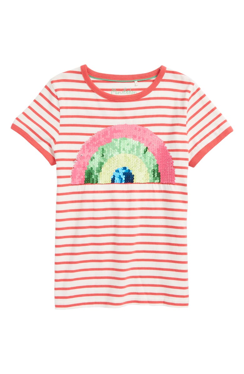 Mini Boden Color Change Sequin Tee, Main, color, 