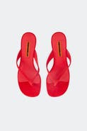 SIMONMILLER Suede Beep Thong In Lucky Red