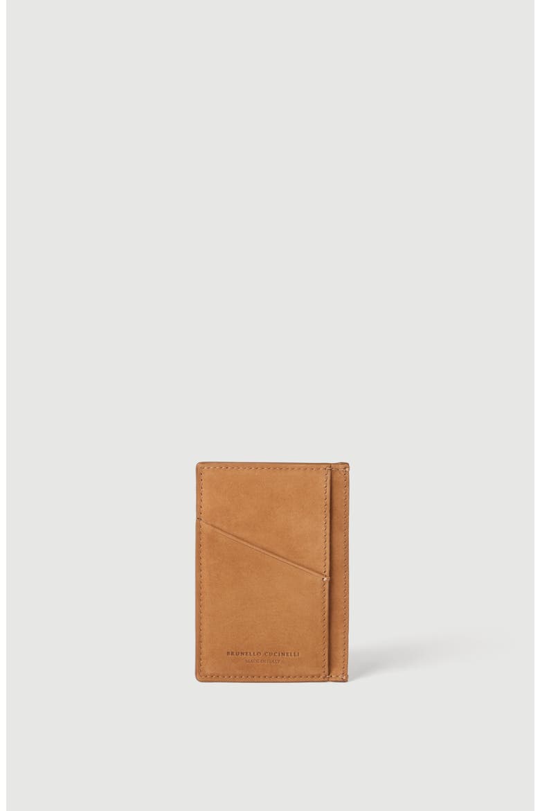 Nubuck card holder, Alternate, color, Cognac