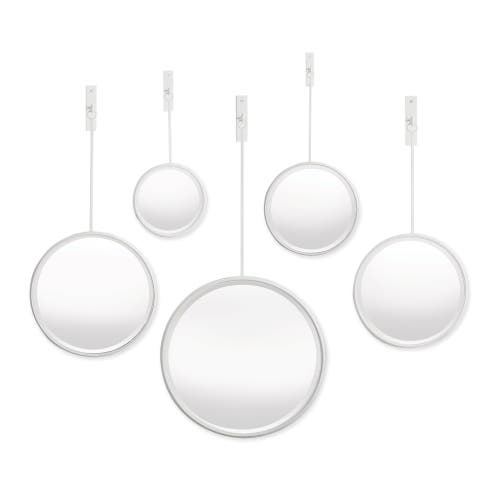 Napa Home & Garden Maison Noir Pendulum Mirrors Set Of 5 In White