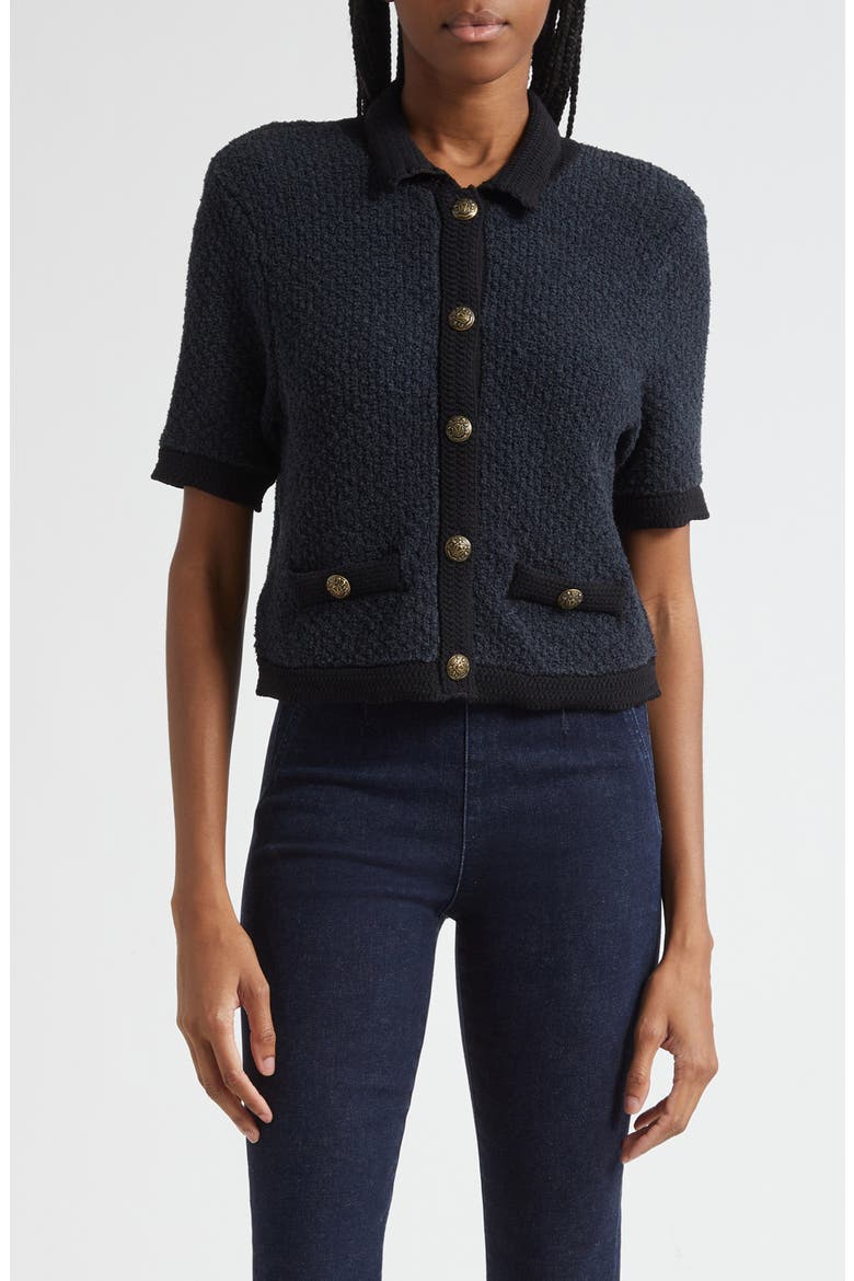 Marie Two Tone Cardigan, Main, color, NAVY
