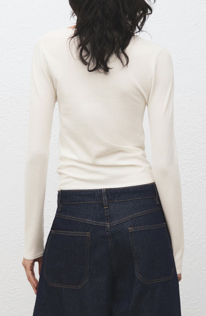 MANGO Fine Knit Sweater, Alternate, color, Ecru