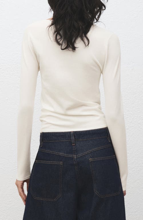 Mango Fine Knit Sweater In Neutral