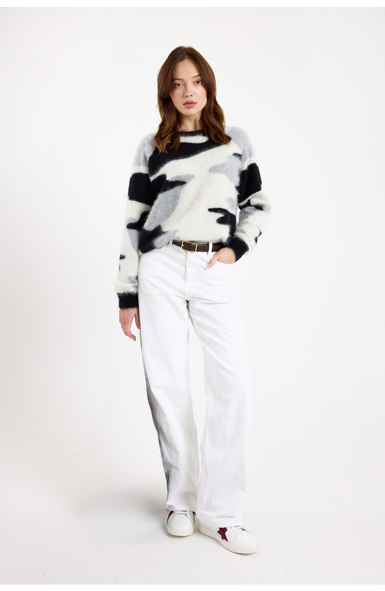 Brodie Pure Cashmere Brushed 100% Cashmere Sweater, Alternate, color, Black