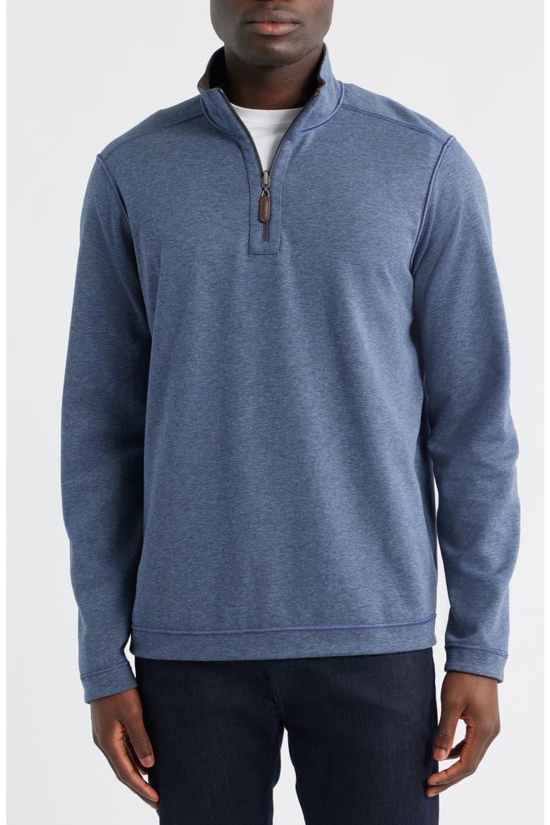 Icon Reversible Quarter Zip, Alternate, color, BROWN/ BLUE