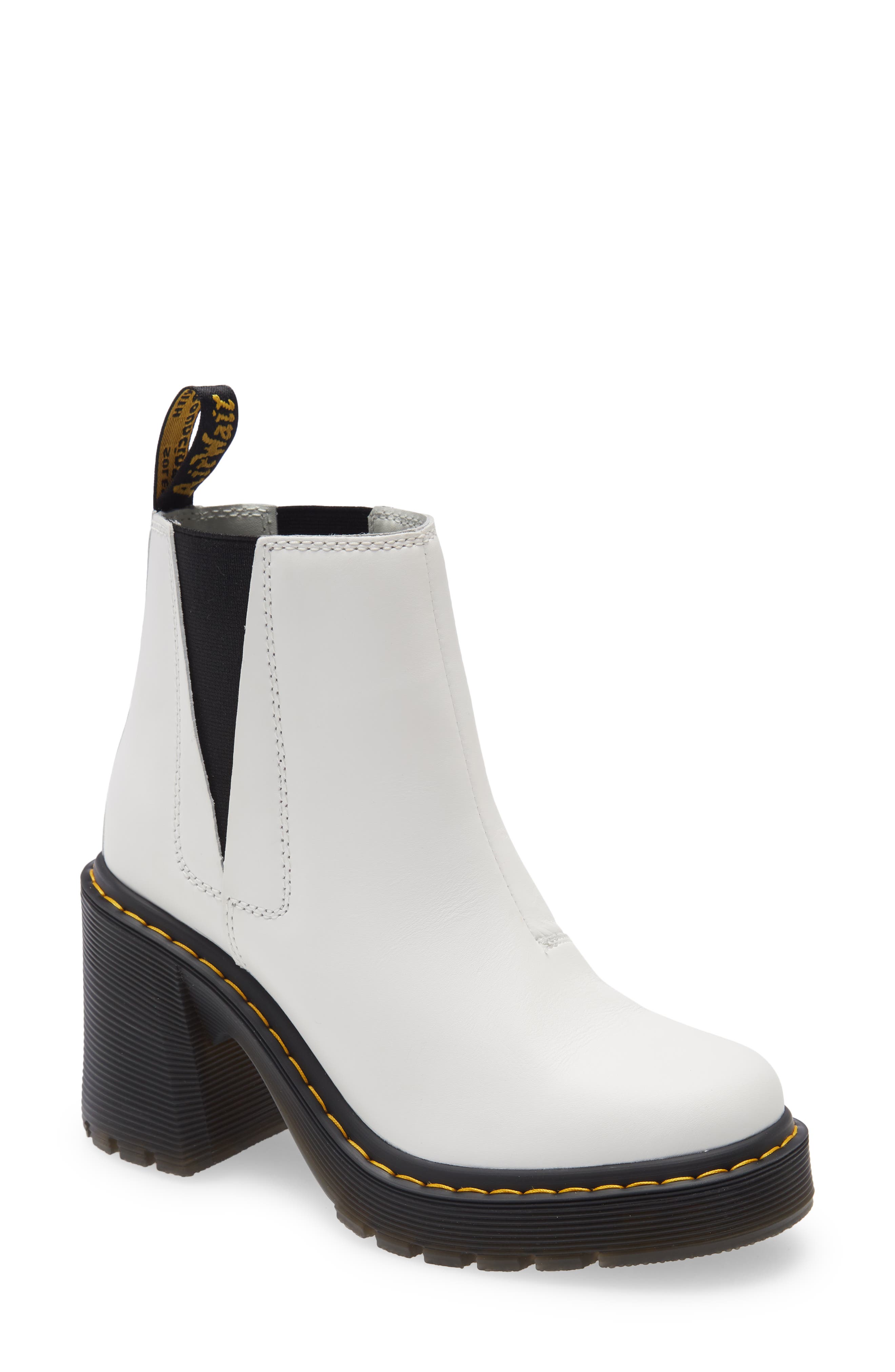 Spence Sendel Chelsea Boot, Main, color, WHITE LEATHER