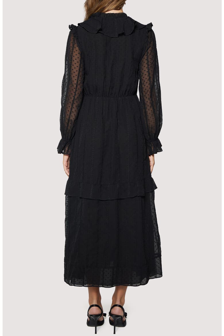 Poetic Essence Long Sleeve Maxi Dress, Alternate, color, BLACK
