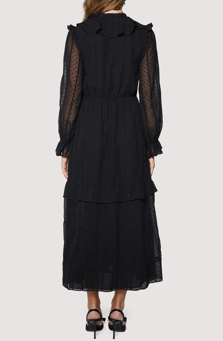 Lost + Wander Poetic Essence Long Sleeve Maxi Dress, Alternate, color, Black