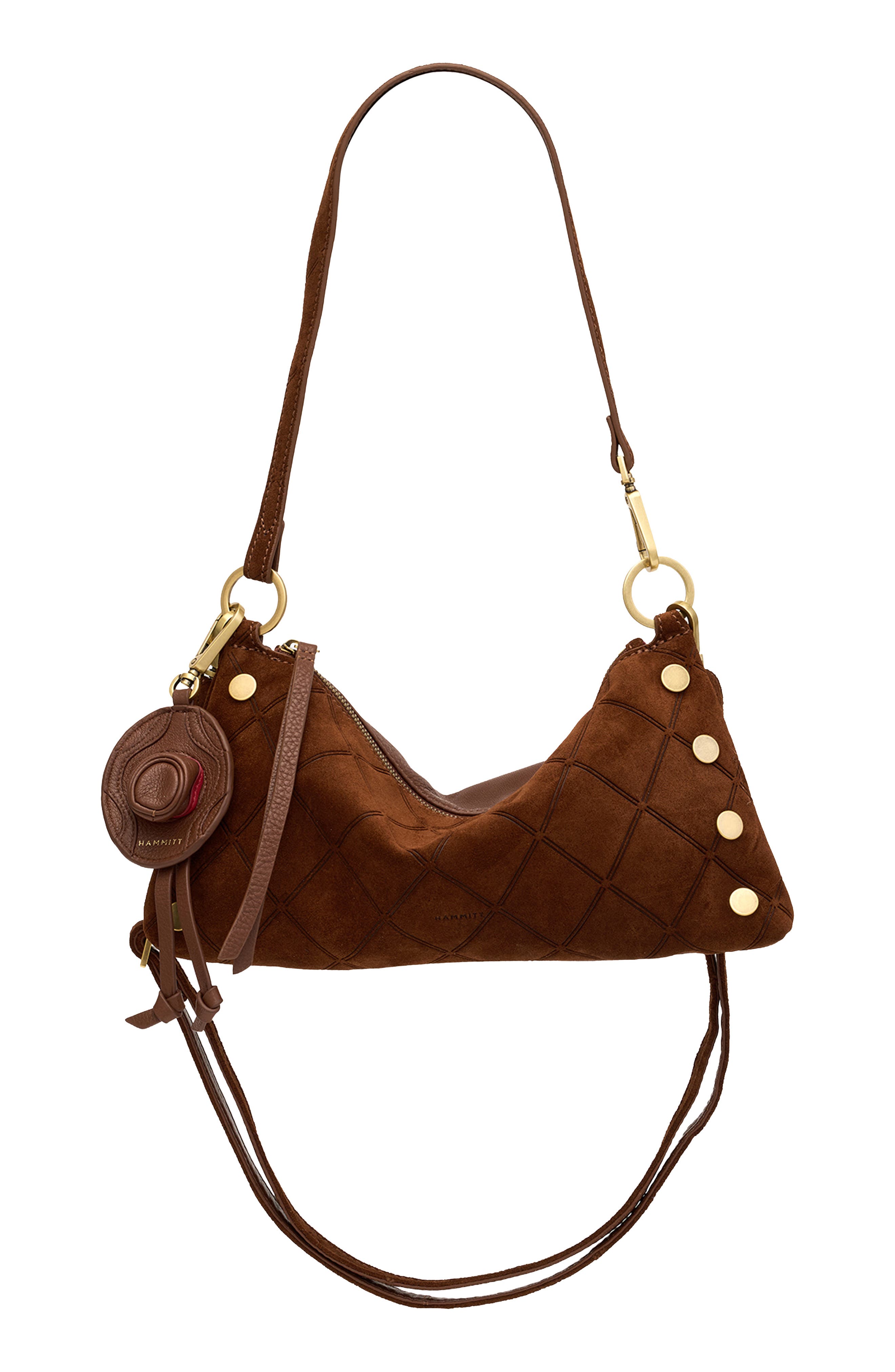 Cowboy Russ Bag Charm, Alternate, color, CHOCOLATE DIAMOND PEBBLE/GOLD