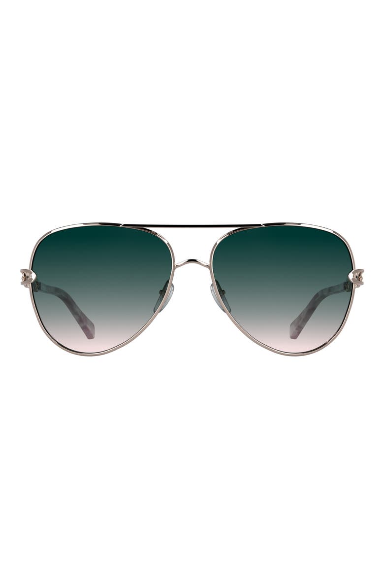 Korinne 61mm Gradient Aviator Sunglasses, Main, color, ROSE