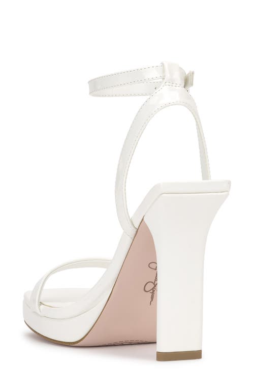 Jessica Simpson Adonia Ankle Strap Platform Sandal In Bright White