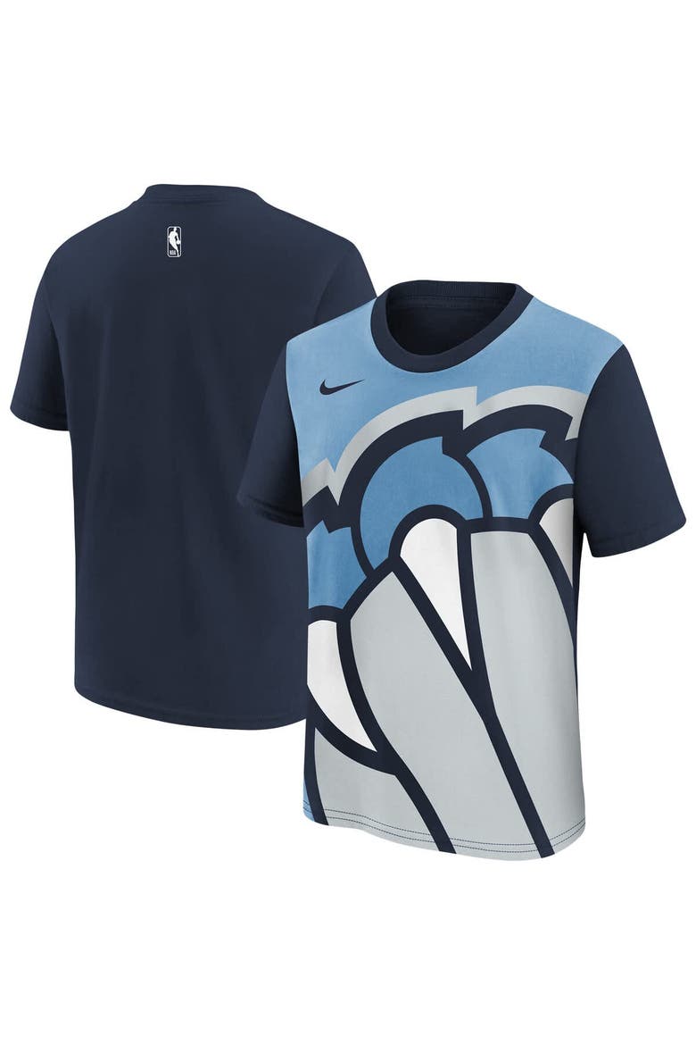 Youth Nike Light Blue/Navy Memphis Grizzlies 2025/26 City Edition Max90 T-Shirt, Main, color, Light Blue