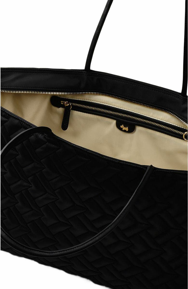 Radley Holland Park - Quilt Large Ziptop Tote Bag, Alternate, color, Black