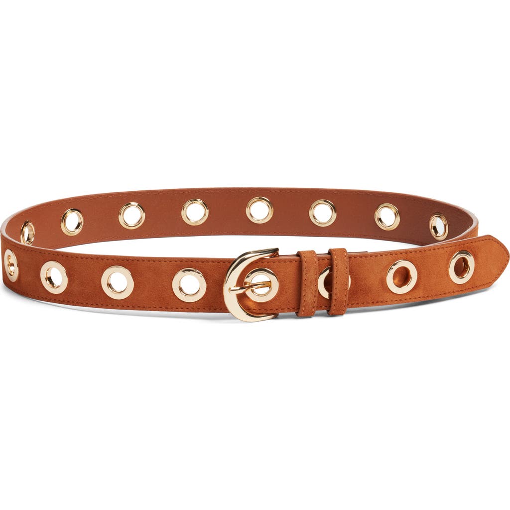 Nordstrom Samantha Rivet Suede Belt in Rust Oxide at Nordstrom, Size Small