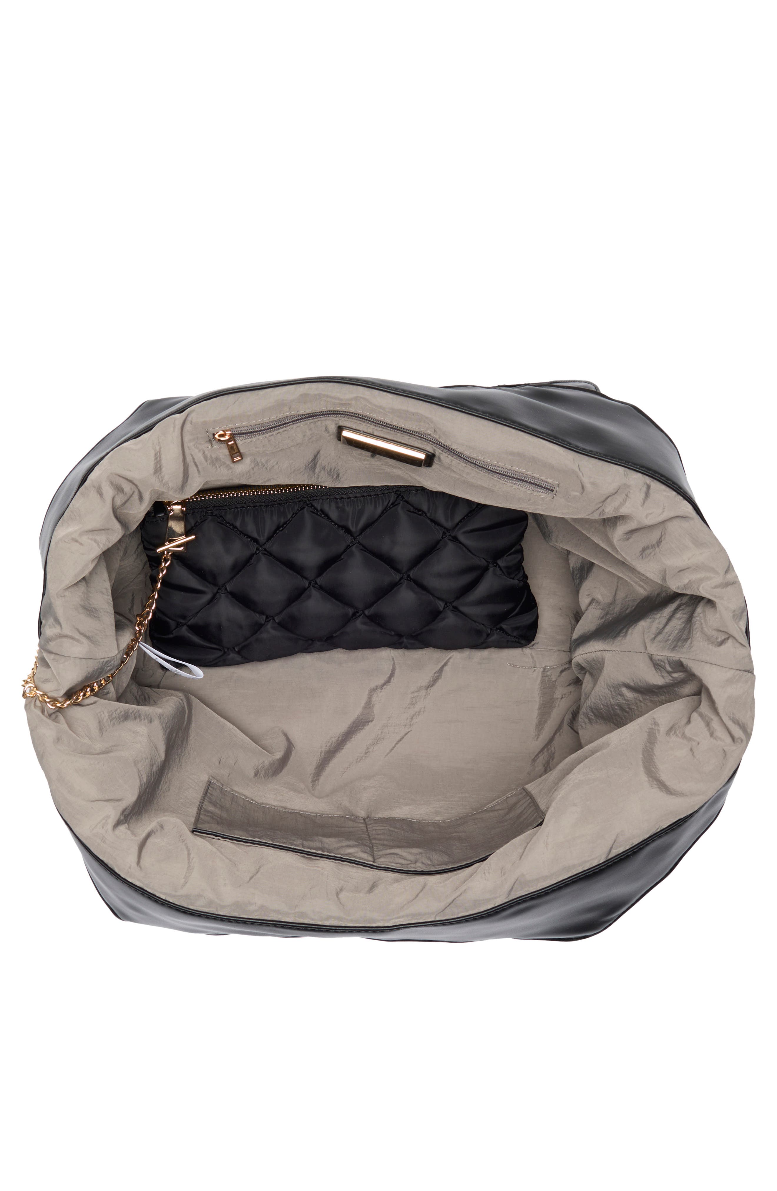 URBAN EXPRESSIONS HANDBAGS Diamond Quilted Tote, Alternate, color, Black