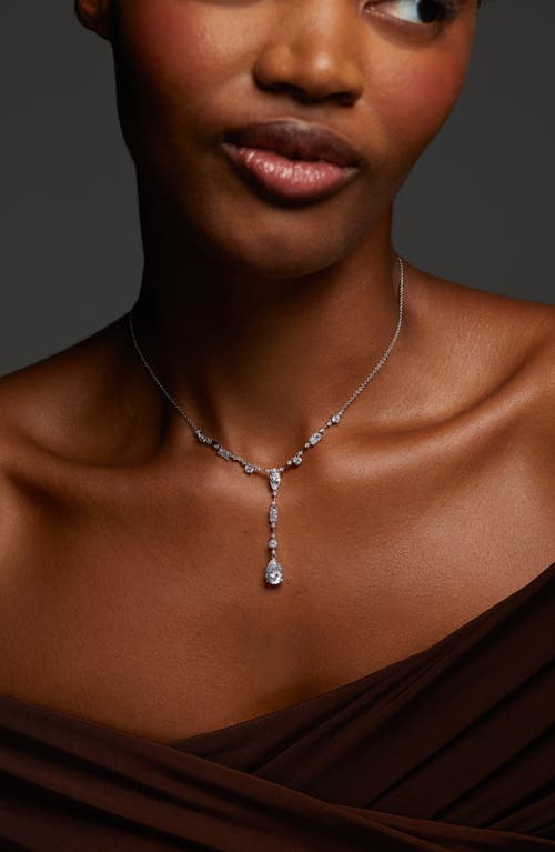 Nadri Everleigh Cubic Zirconia Y-necklace In Metallic