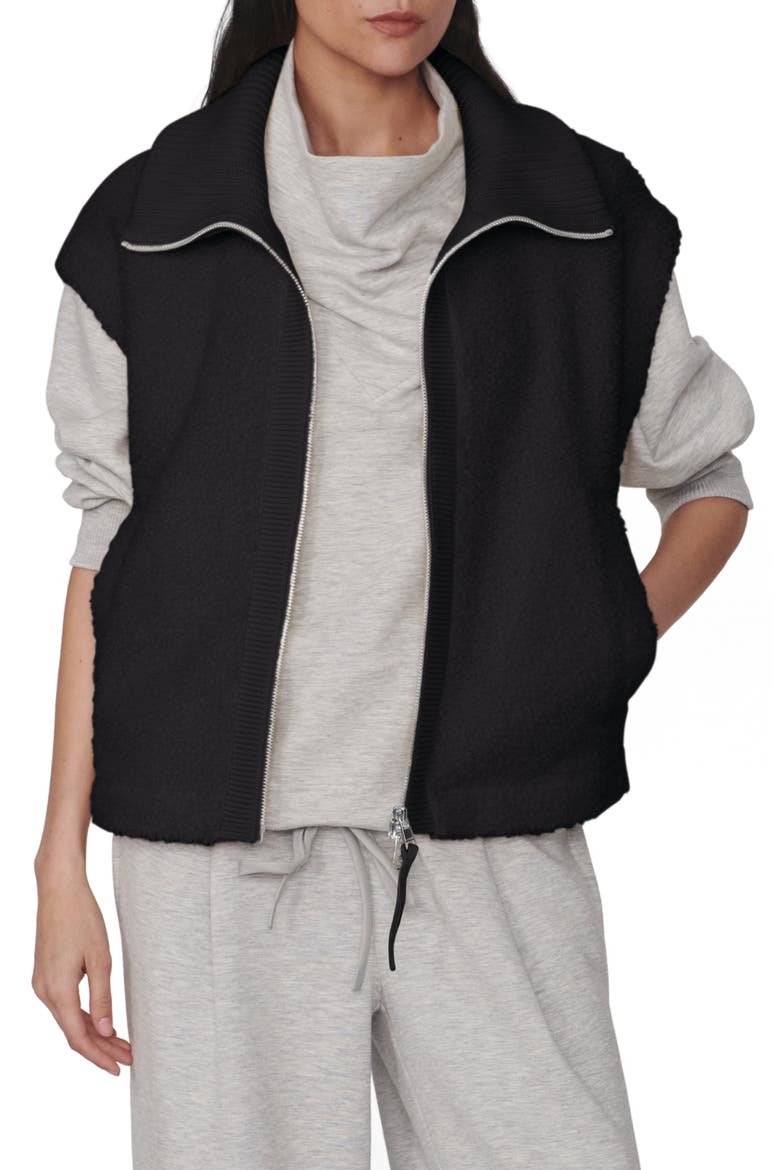 Dominic Fleece Gilet, Main, color, BLACK