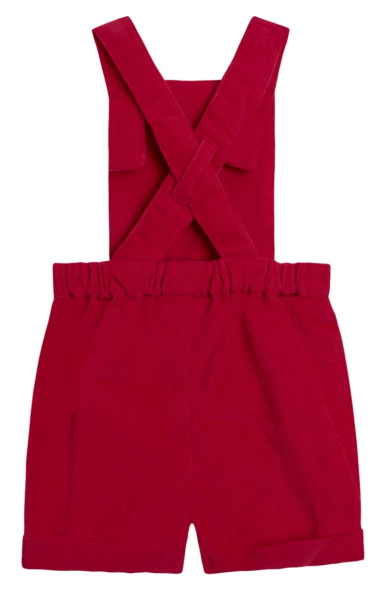 JOJO MAMAN BEBE Smocked Overalls & Bodysuit, Alternate, color, Red