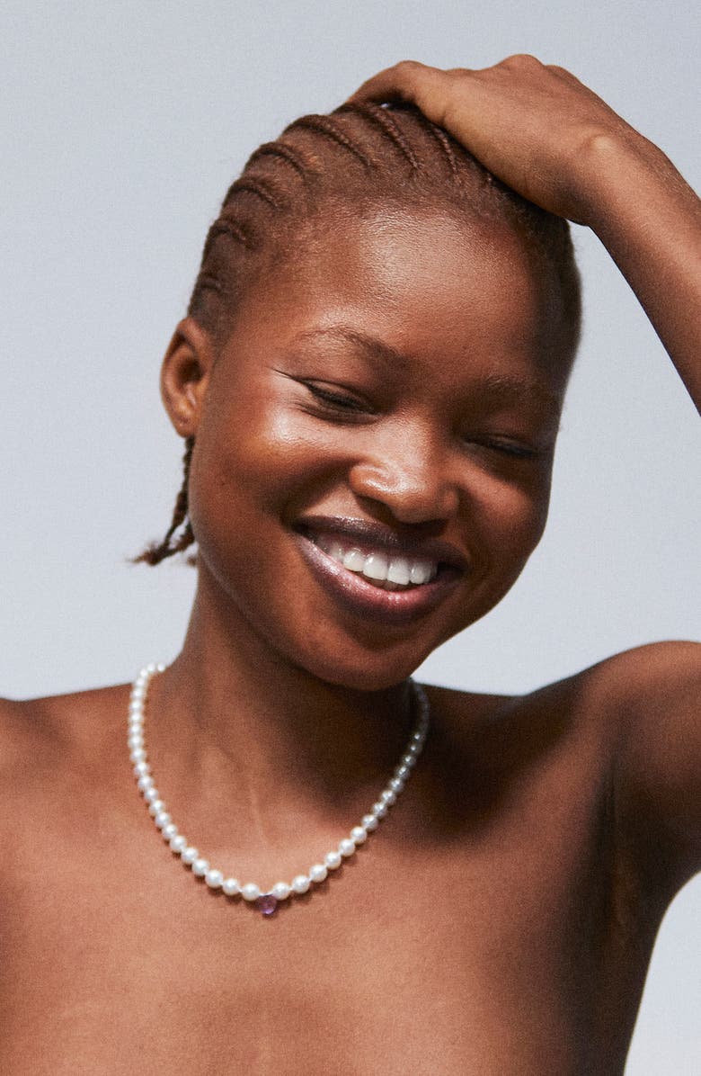 POLITE WORLDWIDE Princess Freshwater Pearl & Amethyst Necklace, Alternate, color, 