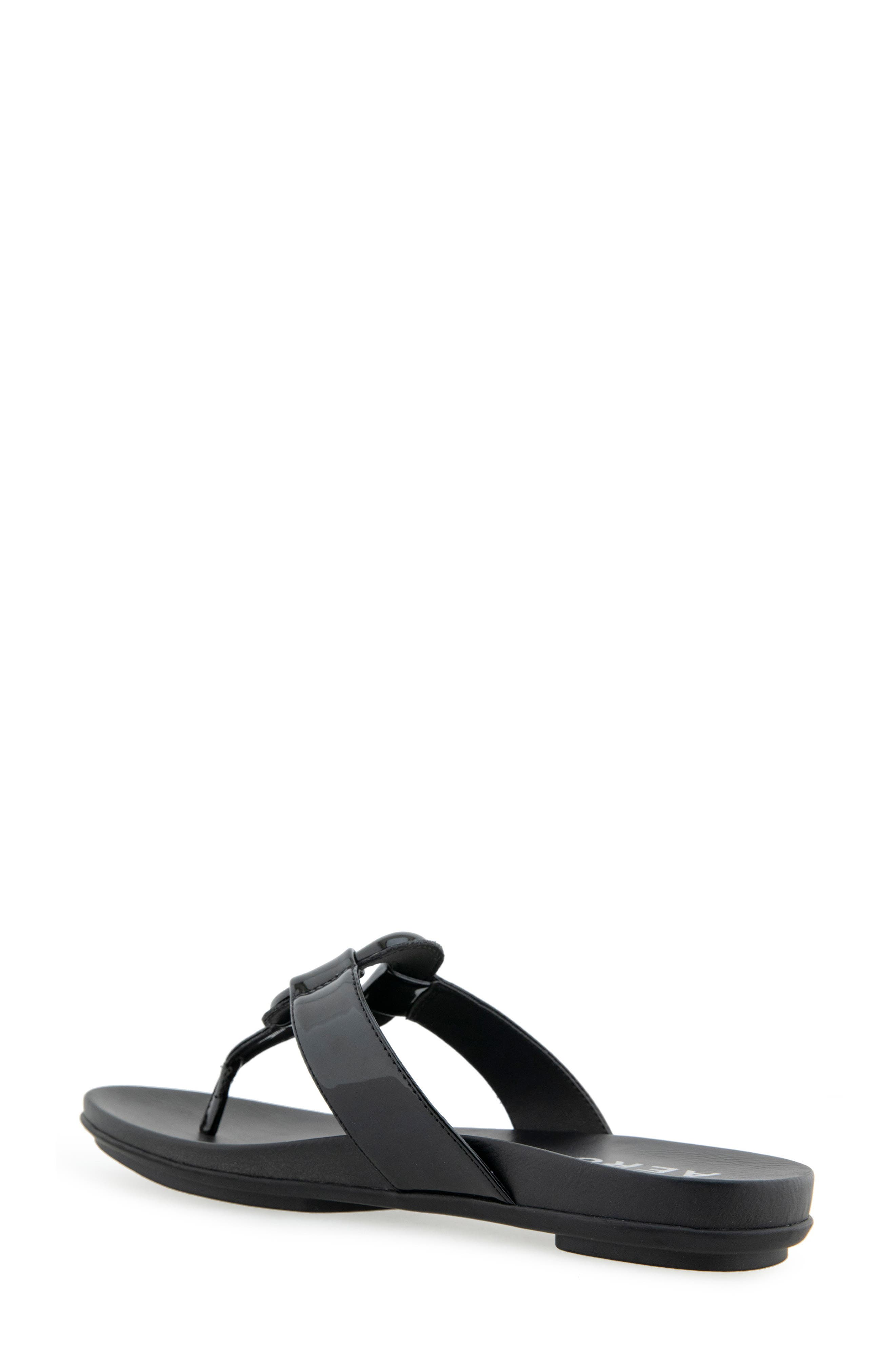 Aerosoles Fallon Harness Sandal, Alternate, color, Black Patent Faux Leather