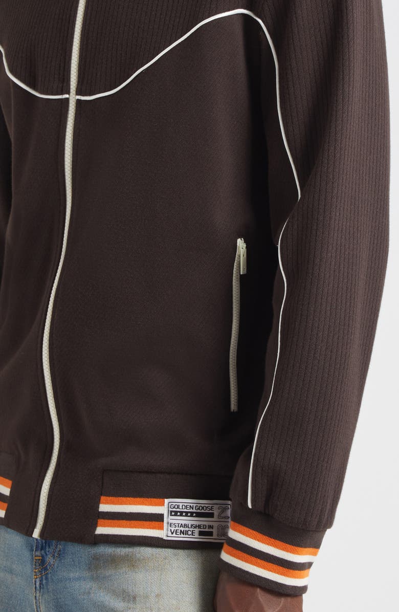 Golden Goose Journey Track Jacket, Alternate, color, Coffee Bean