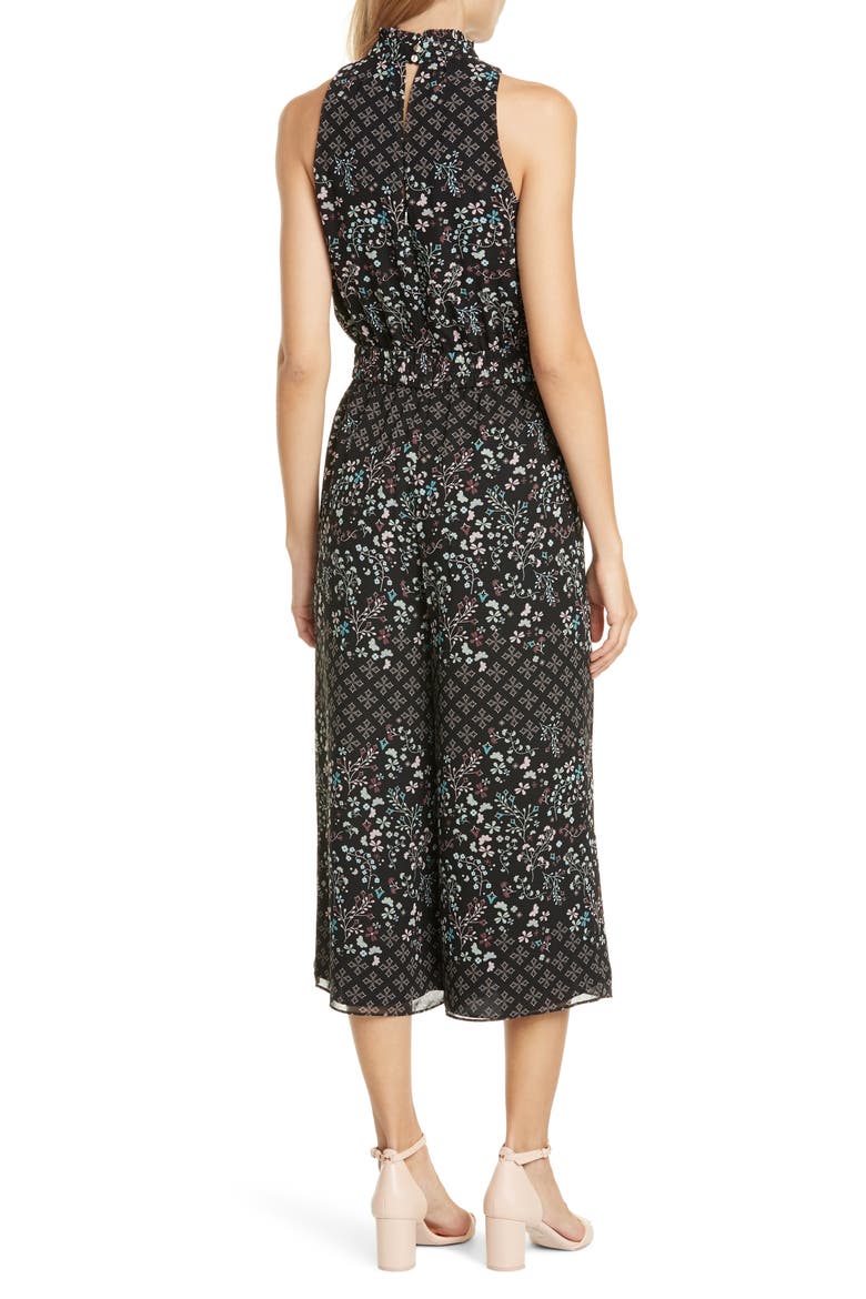 Marcila Hazel High Neck Wide Leg Jumpsuit, Alternate, color, BLACK