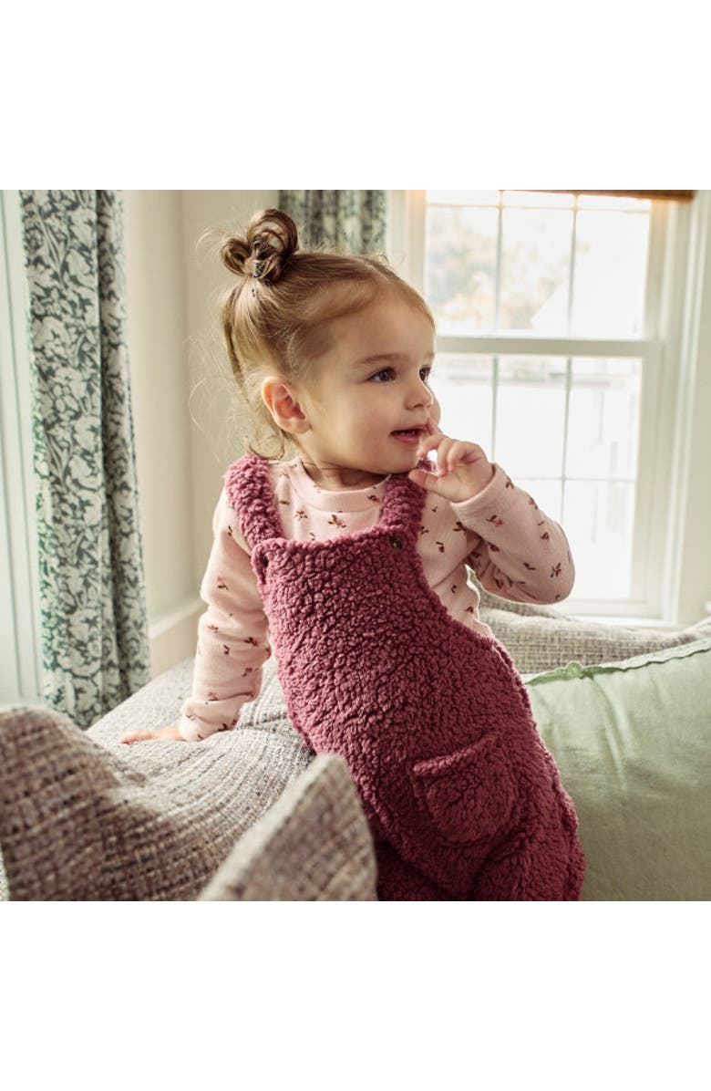 Modern Moments<sup>™</sup> by Gerber Microplush Overall & Shirt Set, Alternate, color, Dark Rose