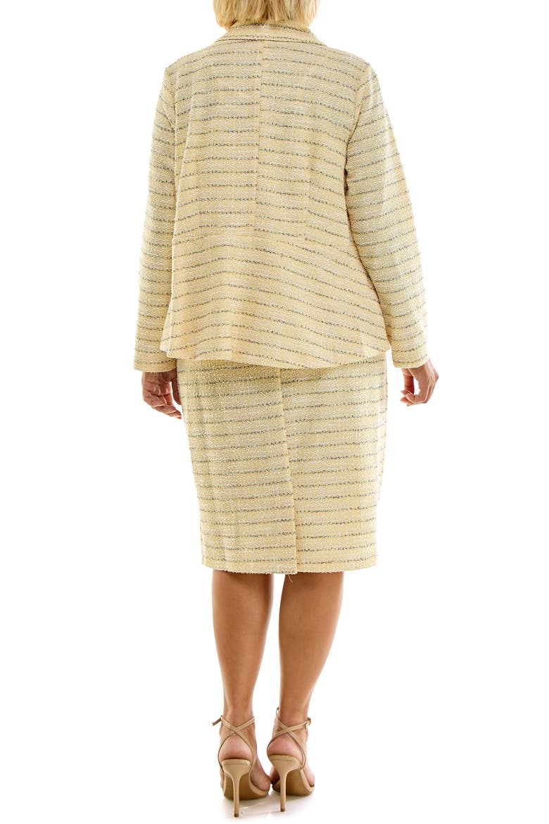 2-Piece Blazer and Pencil Skirt Set, Alternate, color, YELLOW MULTI