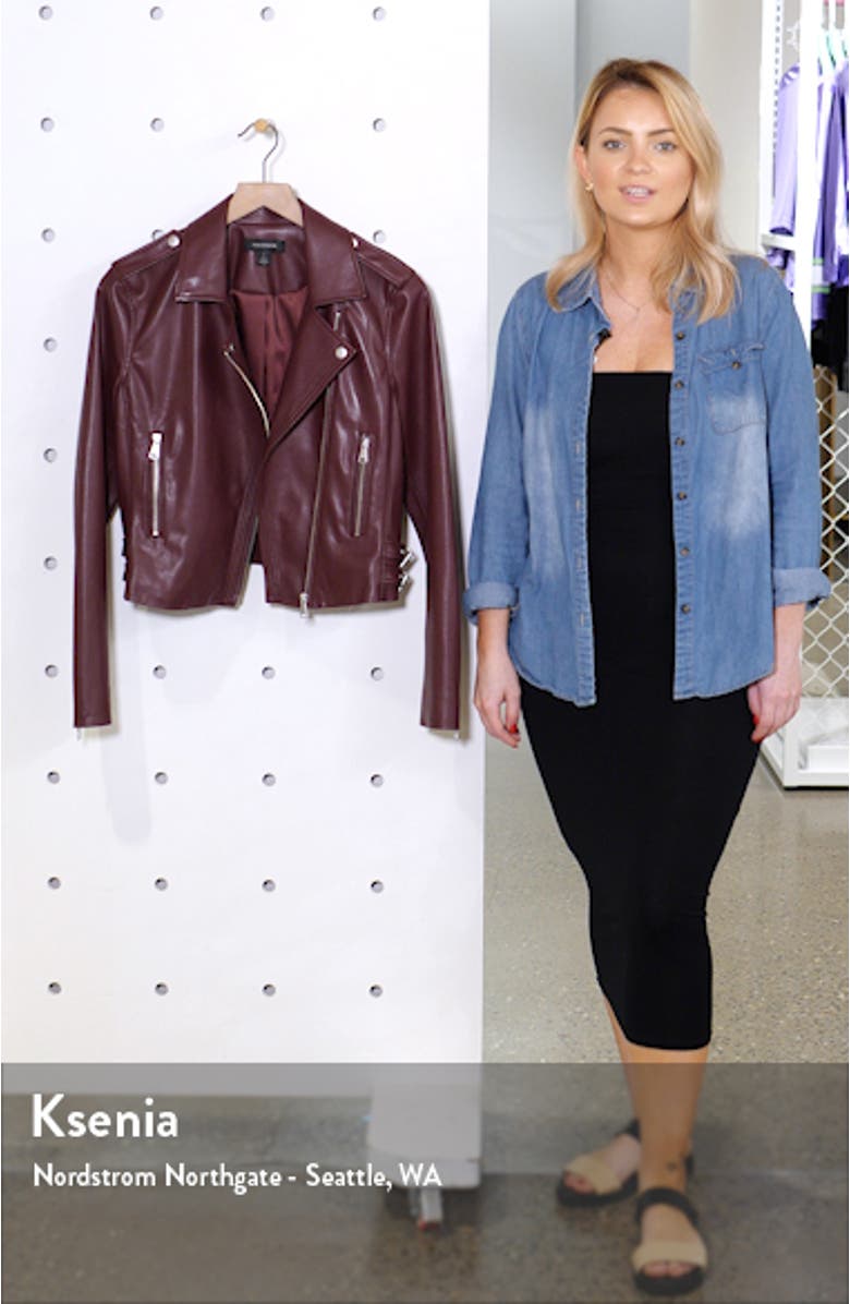 Faux Leather Moto Jacket, sales video thumbnail