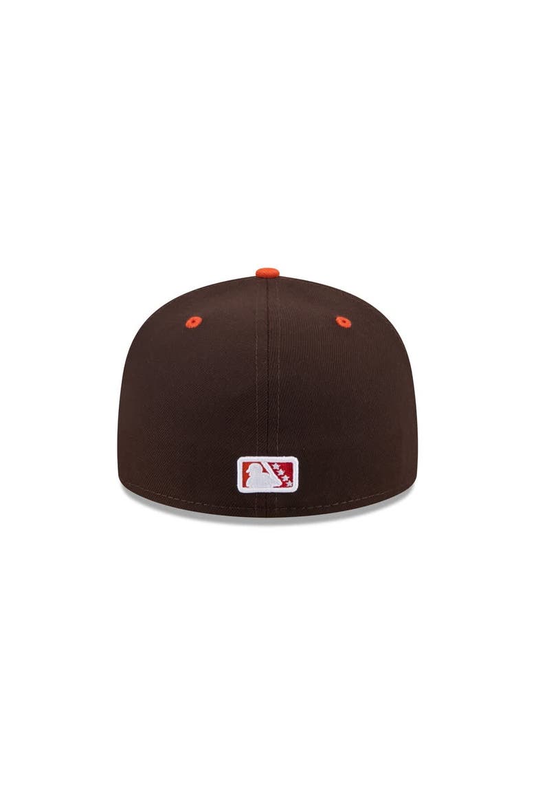 Men's New Era  Brown Hartford Yard Goats Theme Nights 59FIFTY Fitted Hat, Alternate, color, Brown